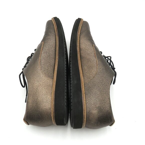 Clarks Shoes Womens Size 10 Glick Darby Derby Metallic Leather Lace Up Oxford - Picture 5 of 8